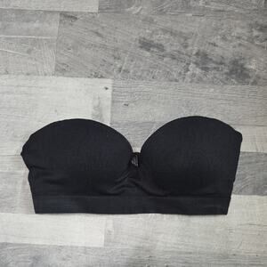 H&M • Black Strapless Underwire Bandeau Bra, 32C